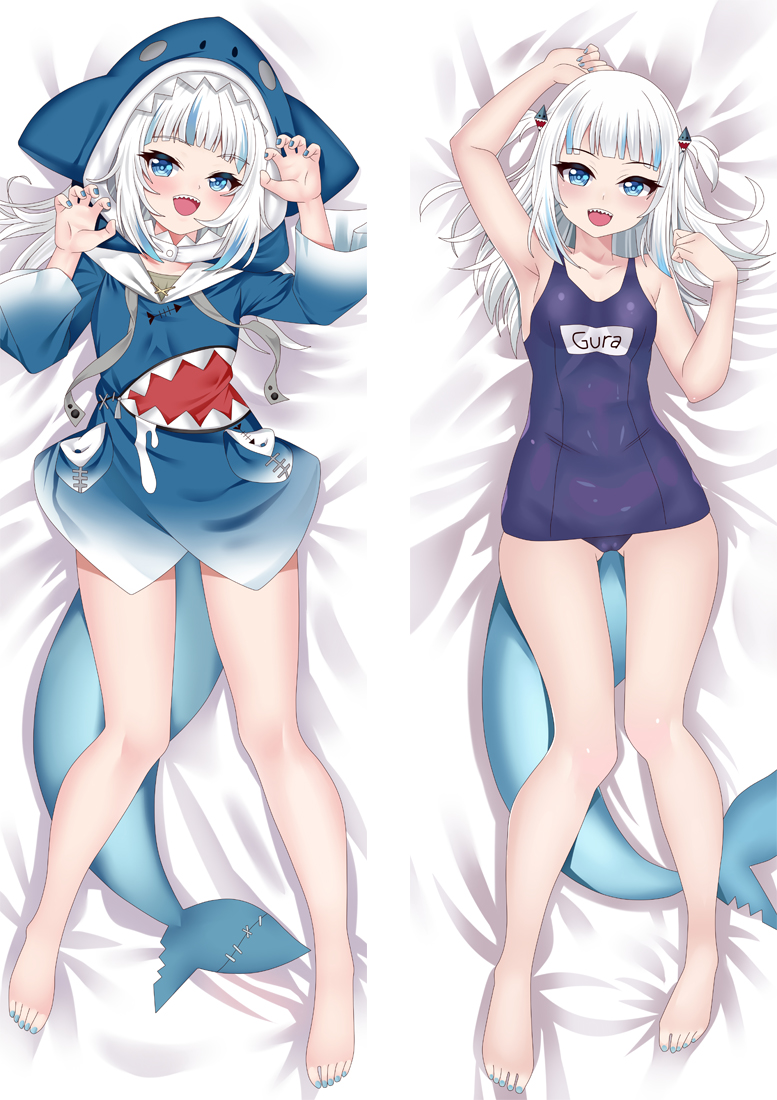 Virtual Youtuber Gawr Gura Anime Dakimakura Pillow 3D Japanese Lover Pillow