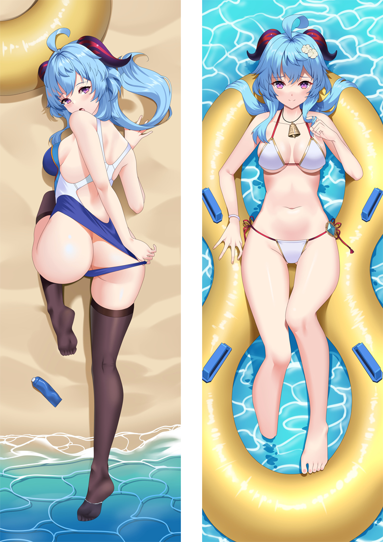 Genshin Impact Ganyu Anime Dakimakura Pillow 3D Japanese Lover Body Pillow