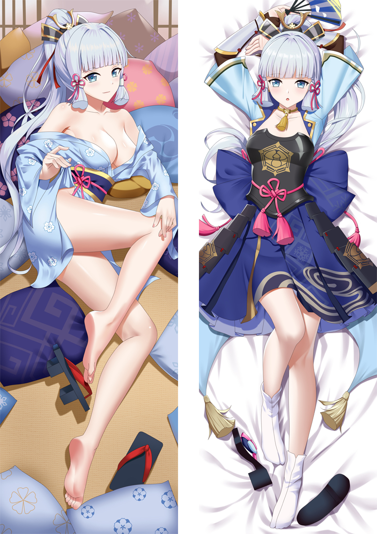 Genshin Impact Kamisato Ayaka Anime Dakimakura Pillow 3D Japanese Lover Body Pillow