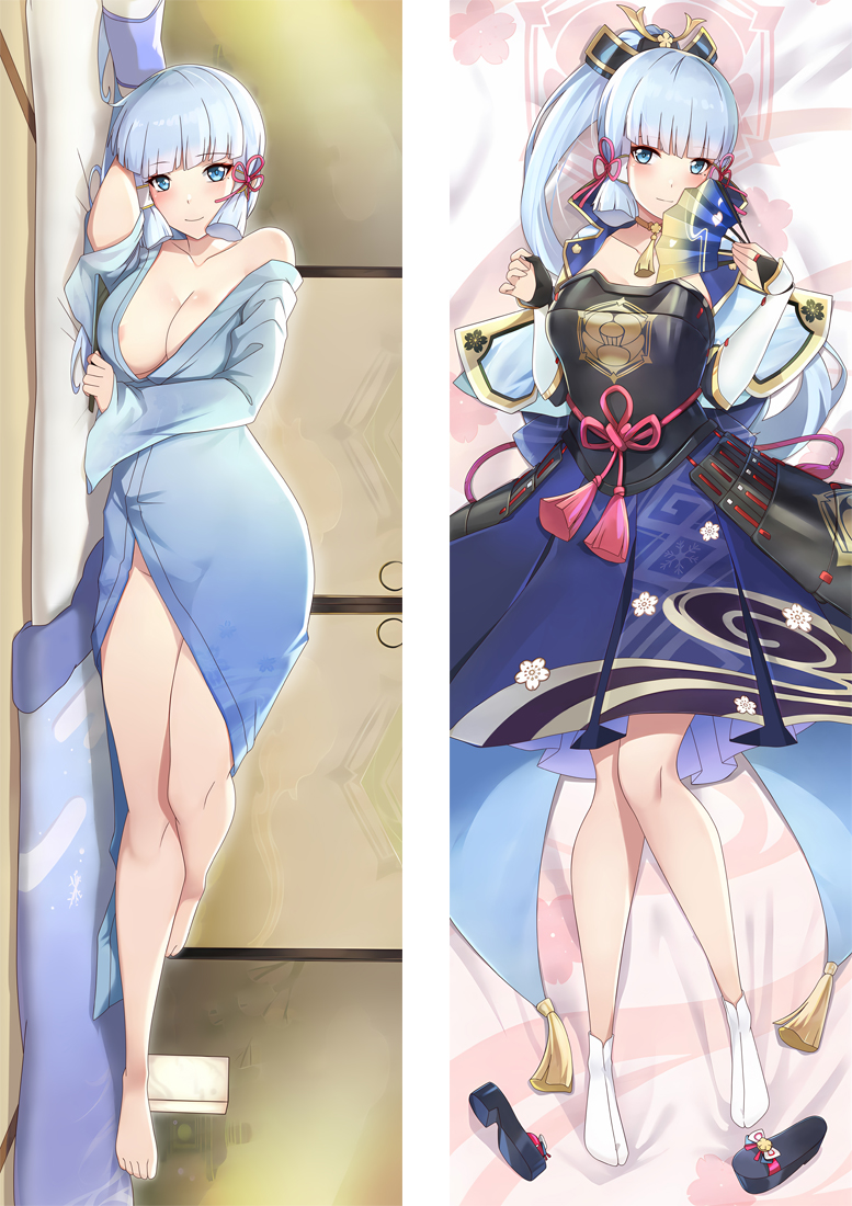 Genshin Impact Kamisato Ayaka Anime Dakimakura Pillow 3D Japanese Lover Body Pillow