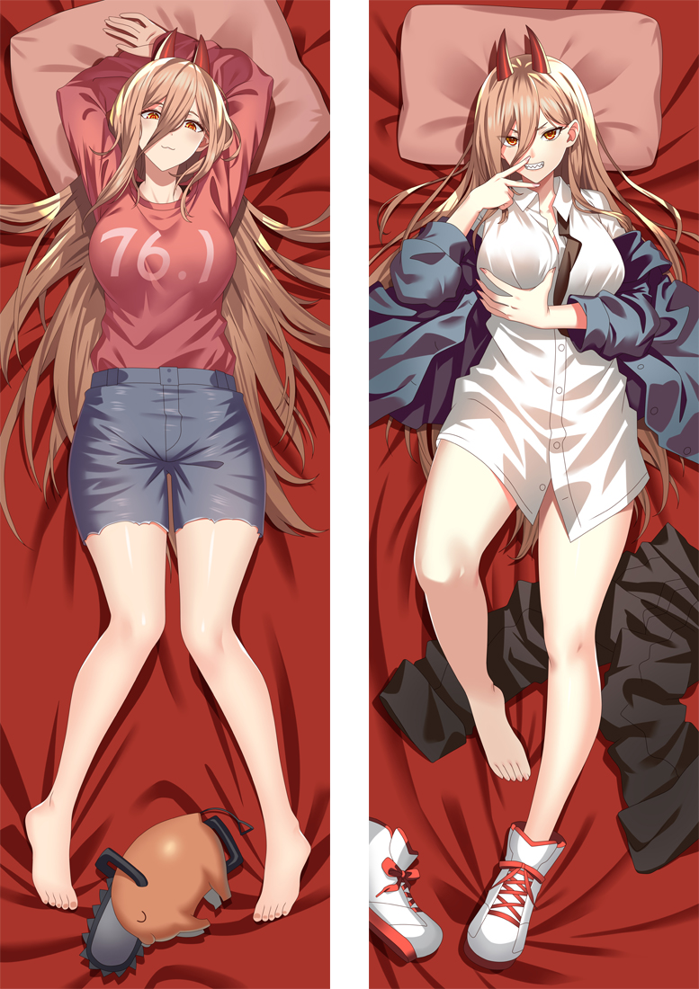 Chainsaw Man Power Anime Dakimakura Pillow 3D Japanese Lover Body Pillow