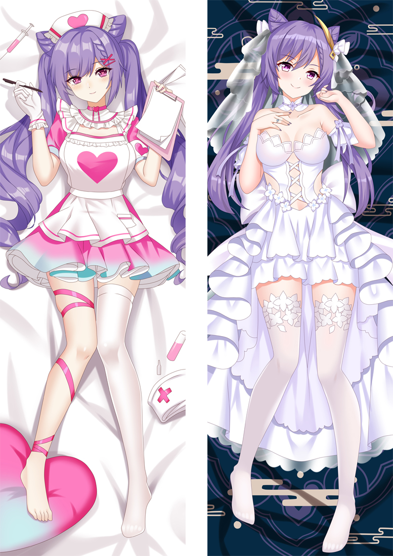 Genshin Impact Keqing Anime Dakimakura Japanese Love Body Pillow