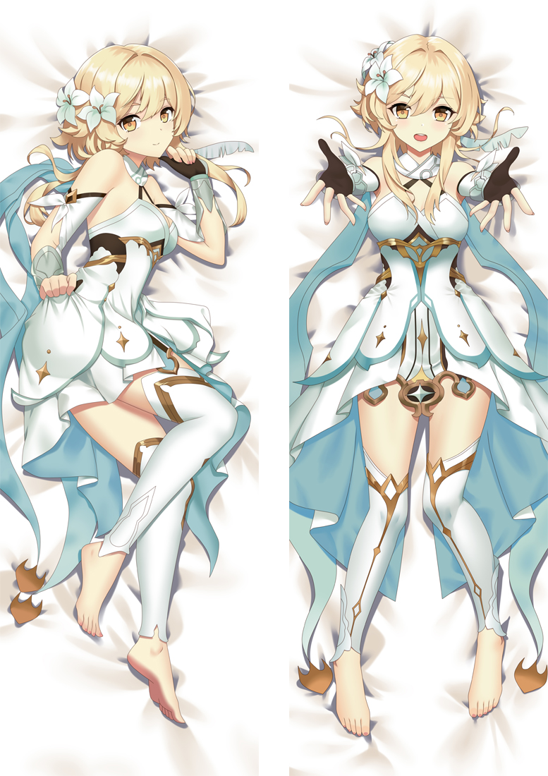 Genshin Impact Lumine Anime Dakimakura Pillow 3D Japanese Lover Pillow