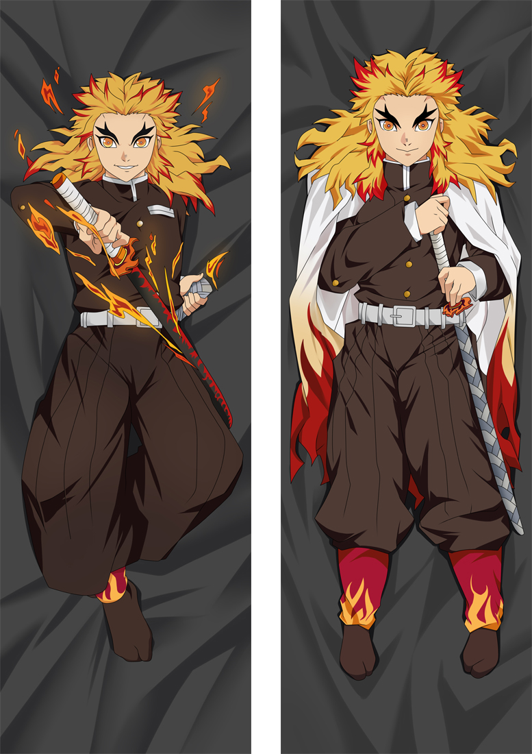 Demon Slayer Kimetsu no Yaiba Rengoku Kyoujurou Anime Dakimakura Pillow 3D Japanese Lover Pillow