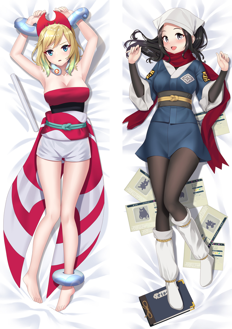 Pokemon Irida & Akari Anime Dakimakura Pillow 3D Japanese Lover Pillow