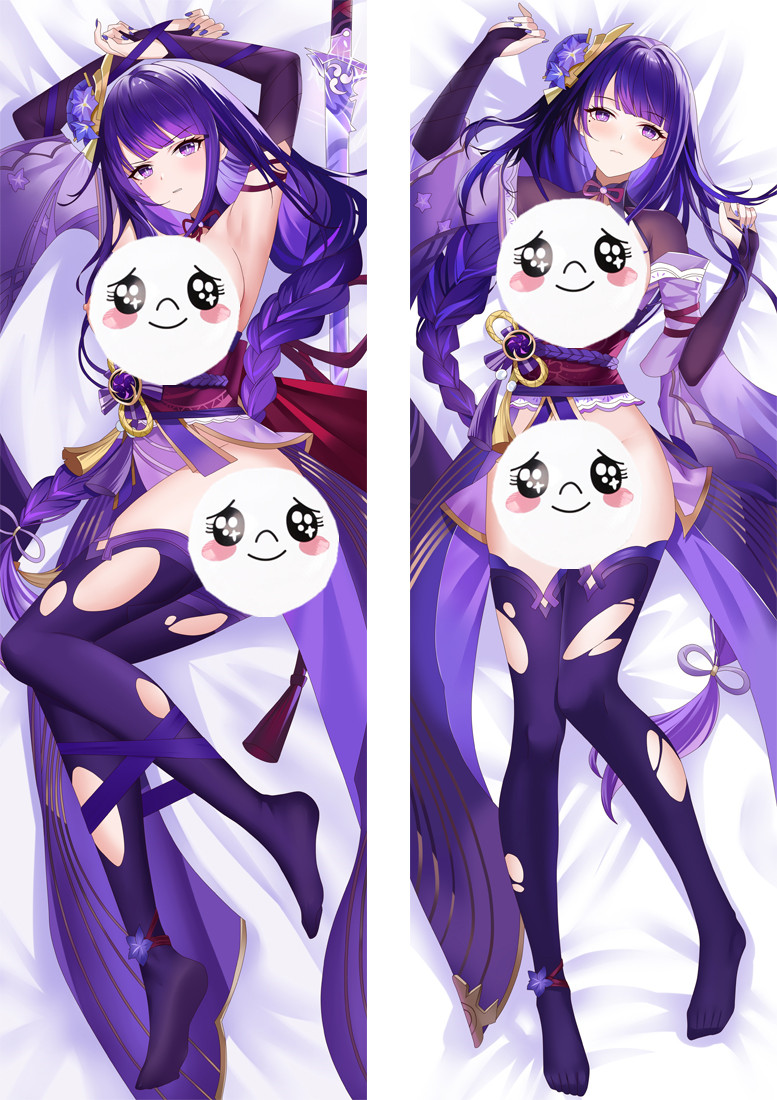 Genshin Impact Raiden Shogun Baal Anime Dakimakura Pillow 3D Japanese Lover Pillowcase