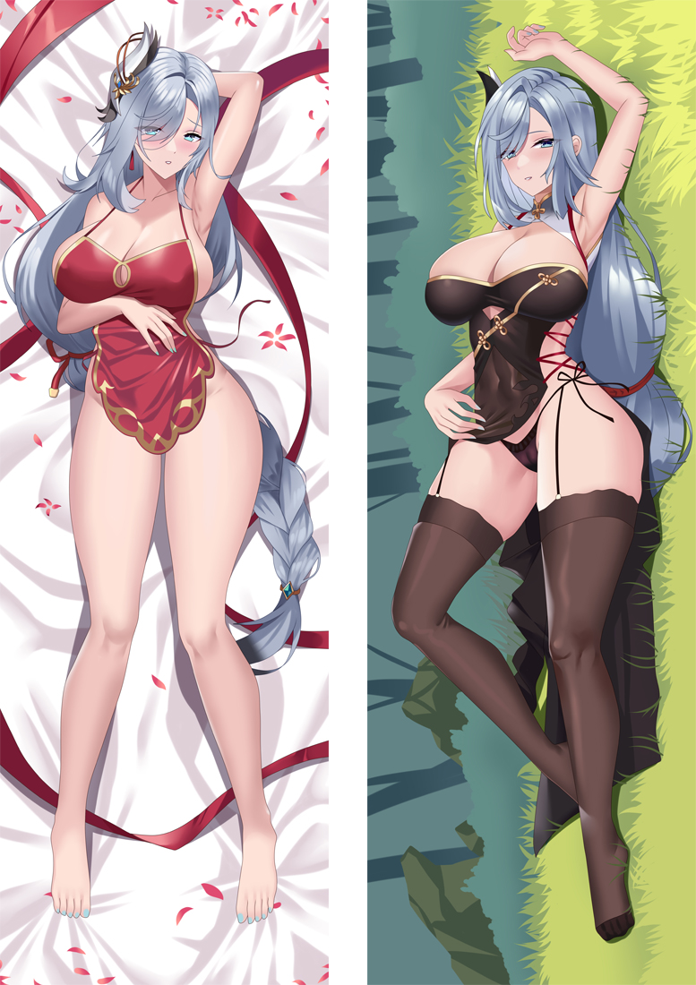 Genshin Impact Shenhe Anime Dakimakura Pillow 3D Japanese Lover Pillowcase