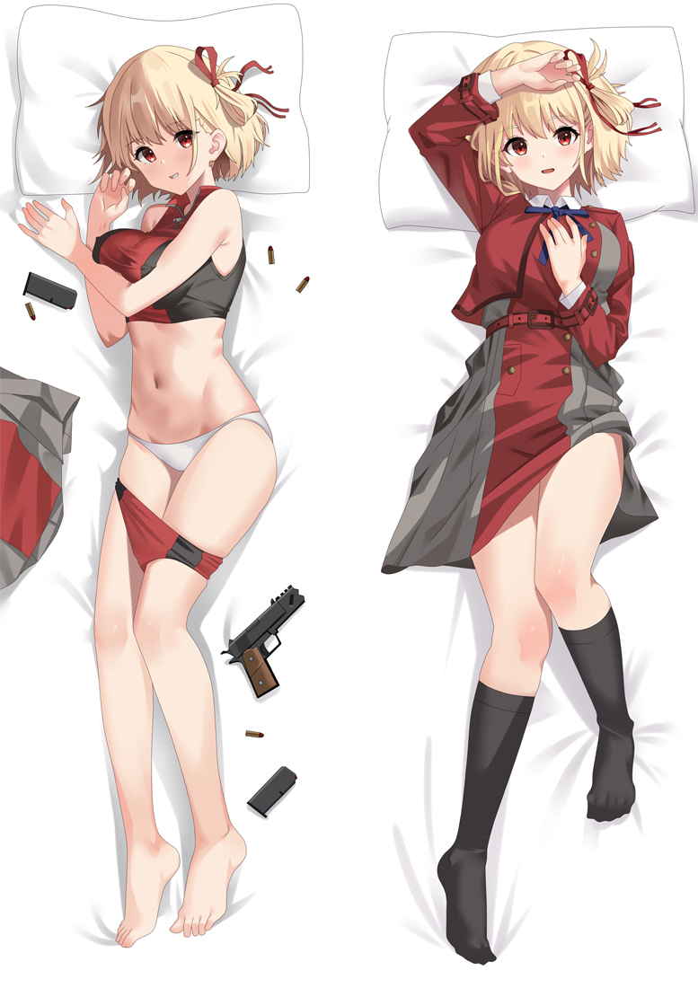 Lycoris Recoil Nishikigi Chisato Anime Dakimakura Pillow 3D Japanese Lover Pillowcase