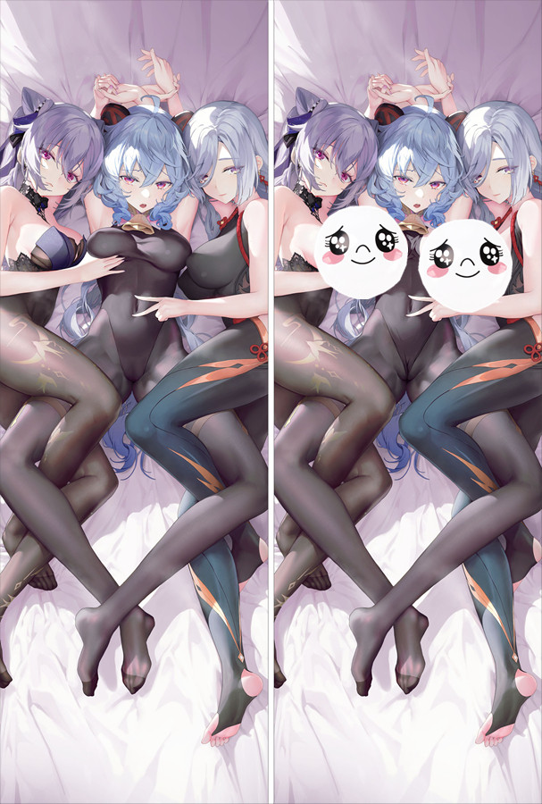 Genshin Impact Keqing Ganyu Shenhe Anime Dakimakura Pillow 3D Japanese Lover Pillows