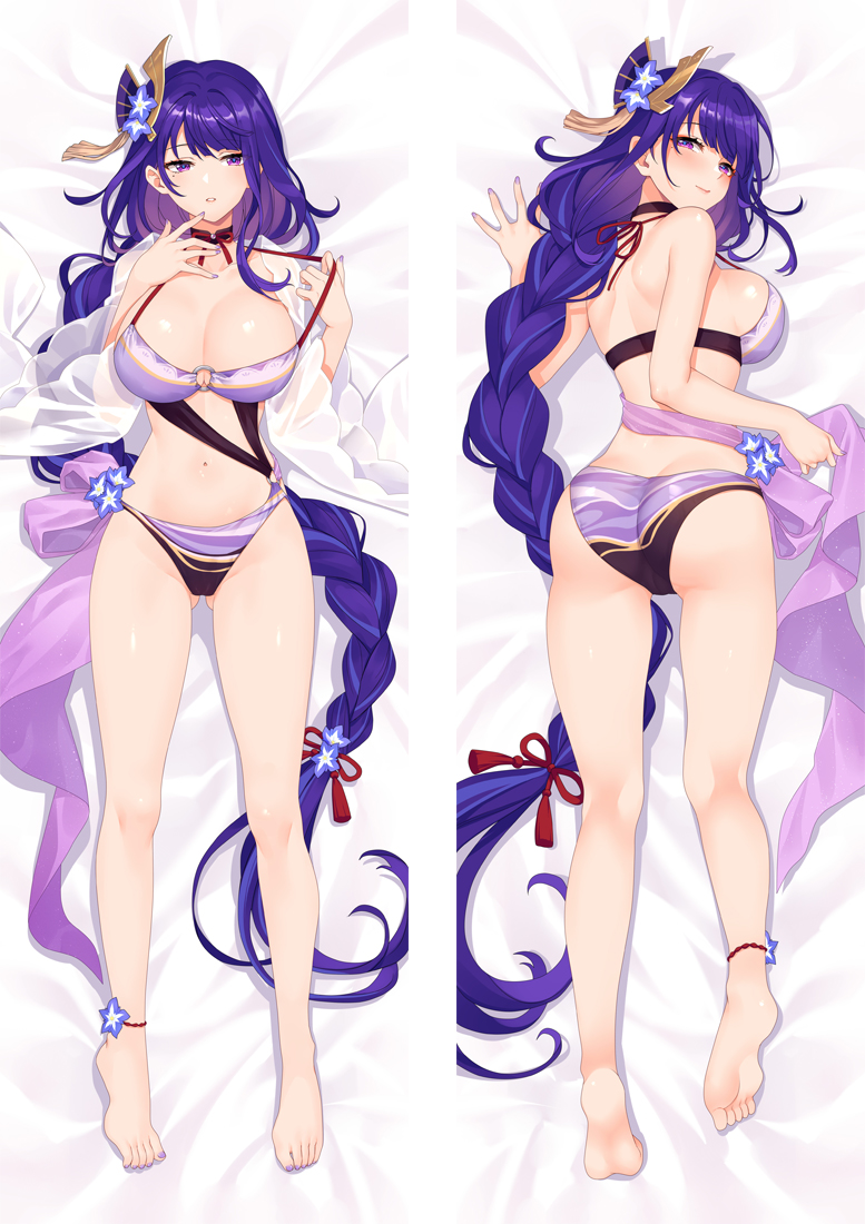 Genshin Impact Raiden Shogun Baal Anime Dakimakura Pillow 3D Japanese Lover Pillow