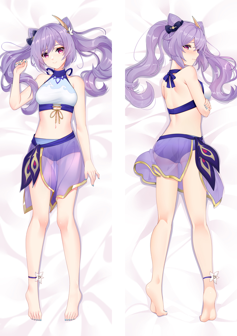 Genshin Impact Keqing Anime Dakimakura Pillow 3D Japanese Lover Pillow