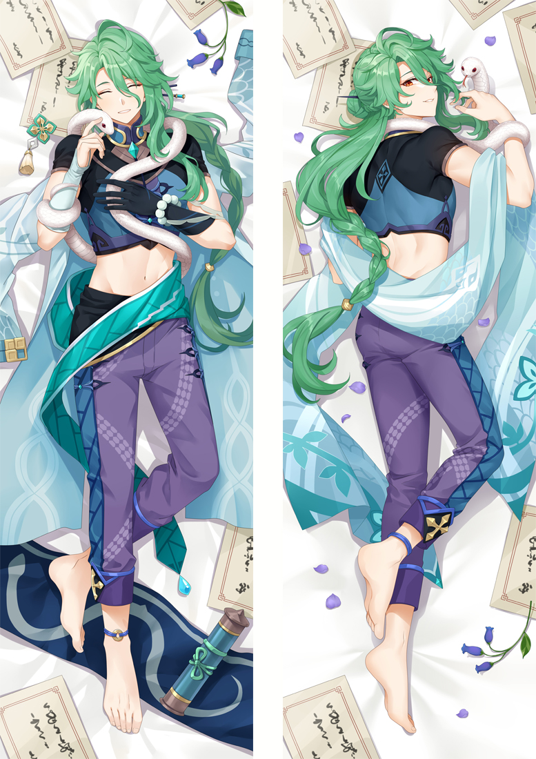 Genshin Impact Baizhu Anime Dakimakura Pillow 3D Japanese Lover Pillow