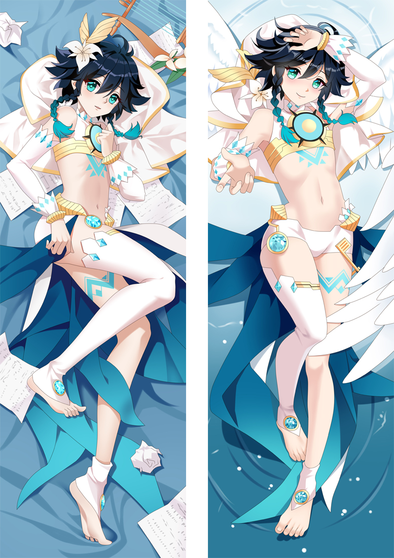 Genshin Impact Venti Anime Dakimakura Pillow 3D Japanese Lover Pillow