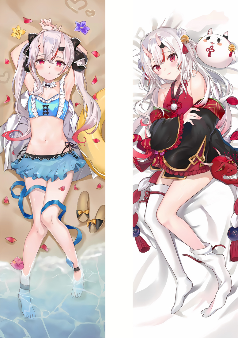 Virtual Youtuber Nakiri Ayame Anime Dakimakura Pillow 3D Japanese Lover Pillow