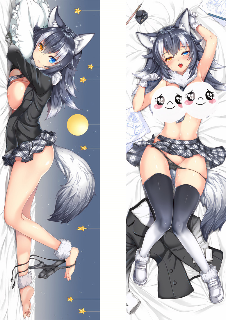 Kemono Friends Silver Fox Anime Dakimakura Pillow 3D Japanese Lover Pillow