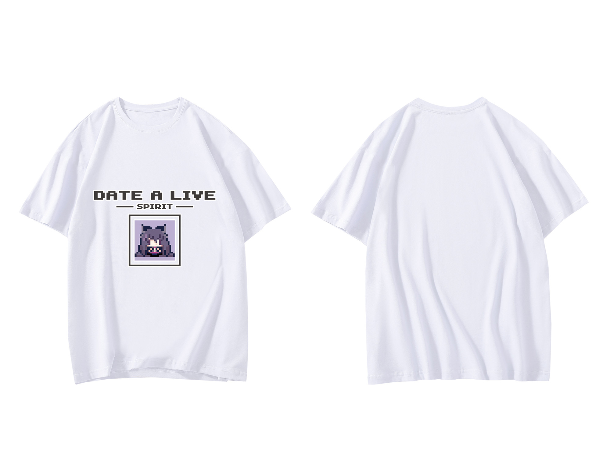 Yatogami Tohka DATE A LIVE Unisex Anime Mens/Womens Short Sleeve T-shirts Fashion Printed Tops Cosplay Costume