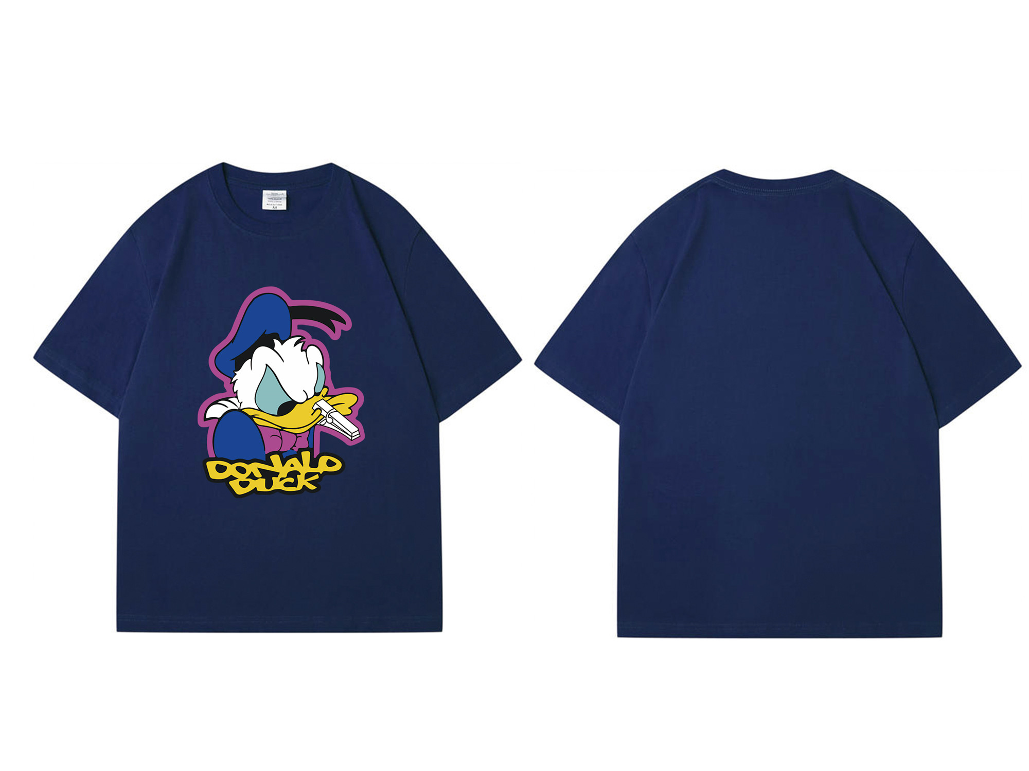Donald Duck 1 Unisex Mens/Womens Short Sleeve T-shirts Fashion Printed Japanese luxury Tops