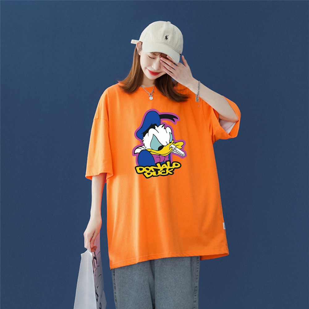 Donald Duck 3 Unisex Mens/Womens Short Sleeve T-shirts Fashion Printed Japanese luxury Tops