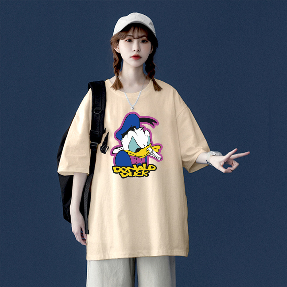 Donald Duck 6 Unisex Mens/Womens Short Sleeve T-shirts Fashion Printed Japanese luxury Tops