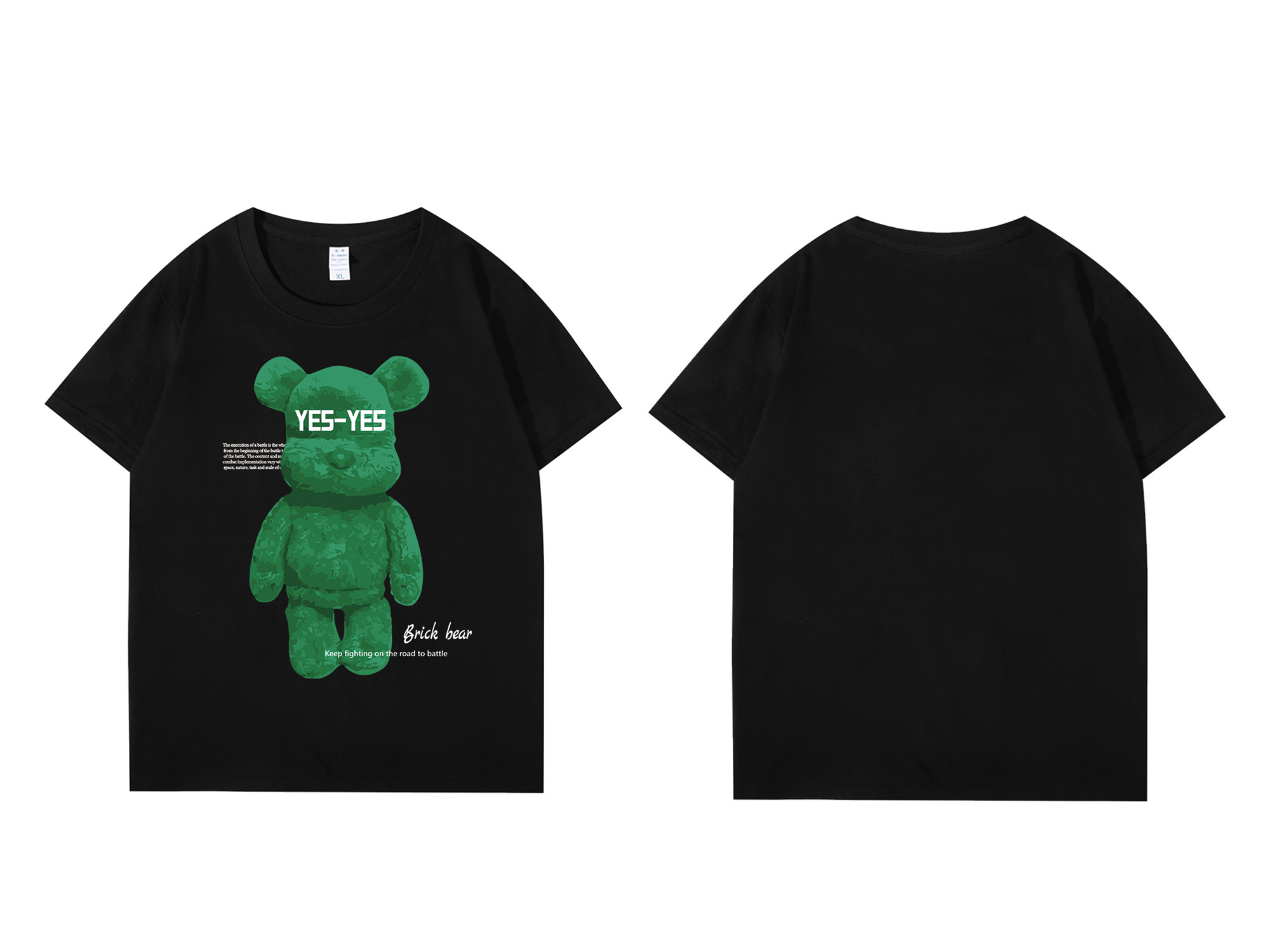 3D Green Bears 1 Unisex Mens/Womens Short Sleeve T-shirts Fashion Printed Japanese luxury Tops