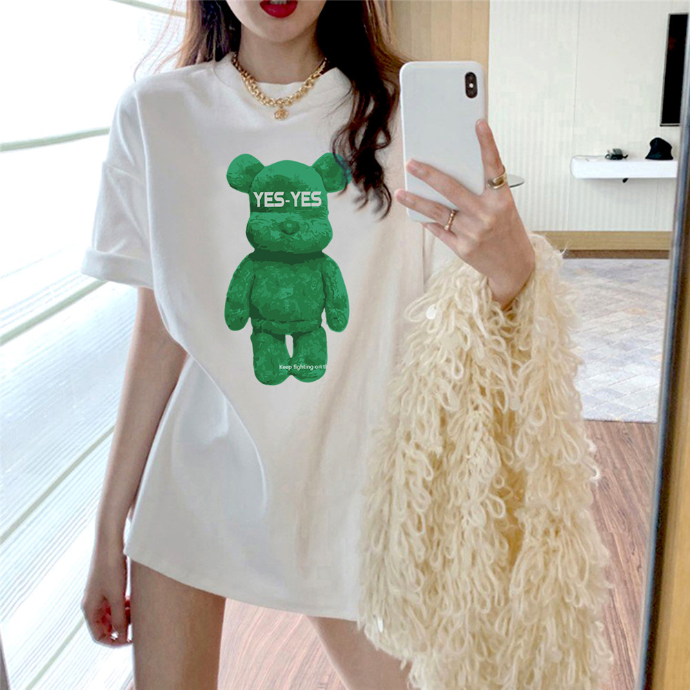 3D Green Bears 2 Unisex Mens/Womens Short Sleeve T-shirts Fashion Printed Japanese luxury Tops