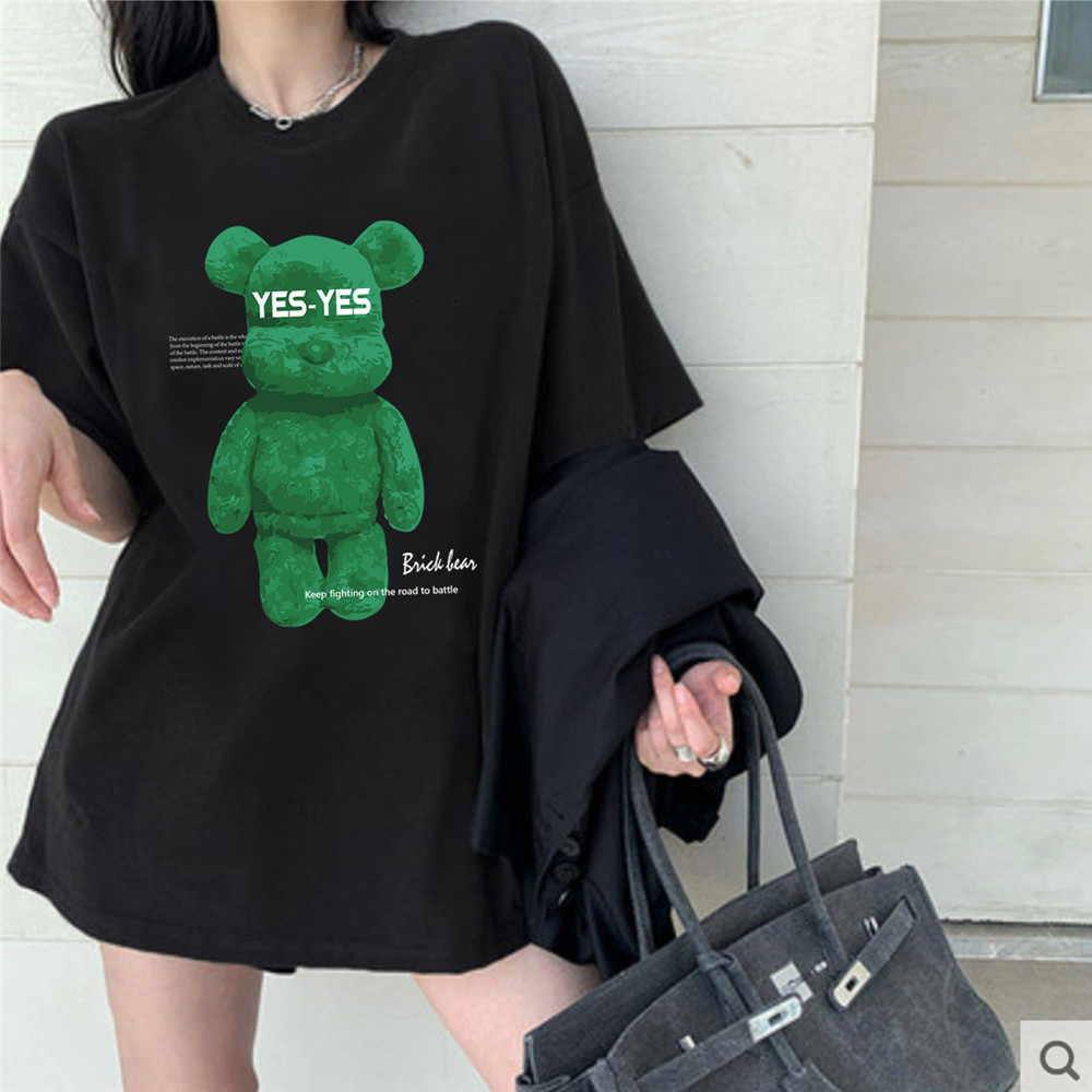 3D Green Bears 3 Unisex Mens/Womens Short Sleeve T-shirts Fashion Printed Japanese luxury Tops