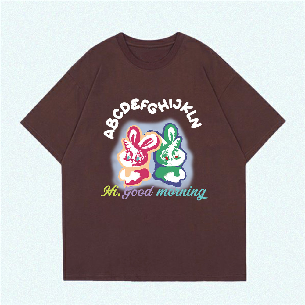 Honey Rabbit 5 Unisex Mens/Womens Short Sleeve T-shirts Fashion Printed Japanese luxury Tops