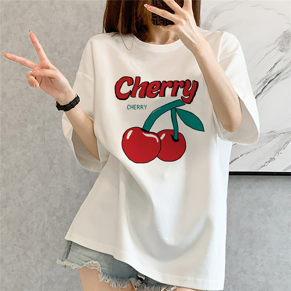 Cherry 1 Unisex Mens/Womens Short Sleeve T-shirts Fashion Printed Japanese luxury Tops