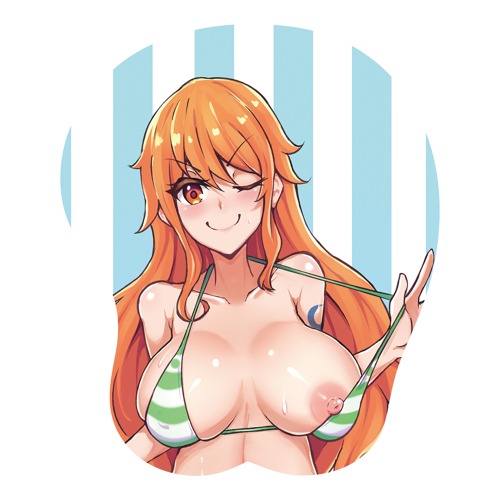 One Piece Nami Anime 3D Mouse Pads Soft Breast Sexy Butt Wrist Rest Oppai