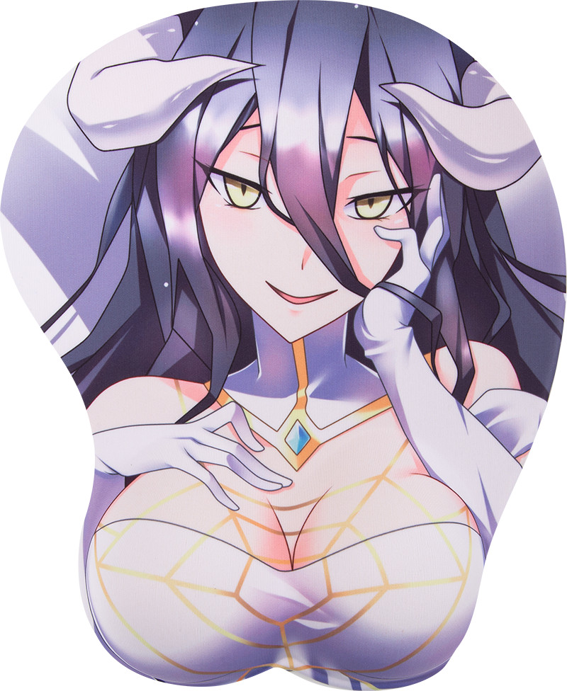 Albedo Overlord Anime 3D Mouse Pads Soft Breast Sexy Butt Wrist Rest Oppai