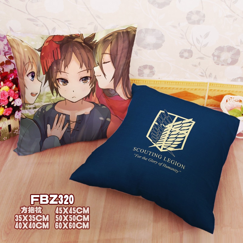 Attack Of The Giants Anime 45x45cm(18x18inch) Square Anime Dakimakura Throw Pillow Cover