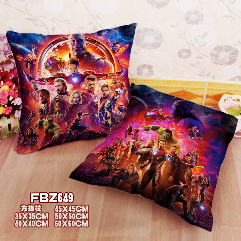 Avengers 3-Film 45x45cm(18x18inch) Square Anime Dakimakura Throw Pillow Cover