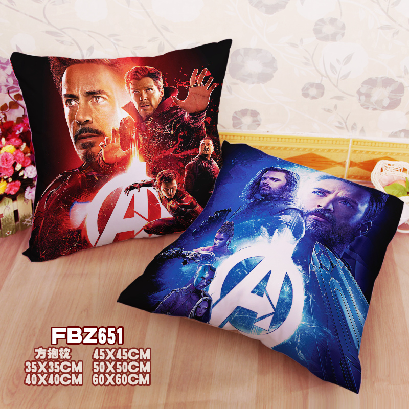 Avengers 3-Tv Side 45x45cm(18x18inch) Square Anime Dakimakura Throw Pillow Case