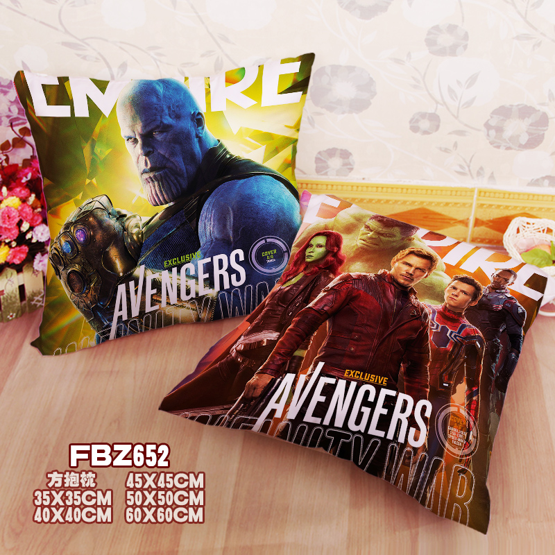 Avengers 3-Tv Side 45x45cm(18x18inch) Square Anime Dakimakura Throw Pillow Case