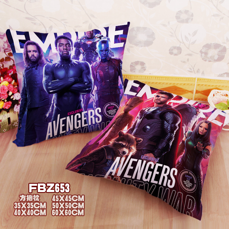 Avengers 3-Tv Side 45x45cm(18x18inch) Square Anime Dakimakura Throw Pillow Case