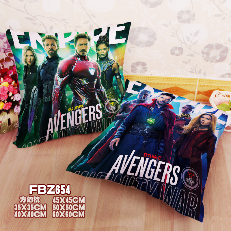 Avengers 3-Tv Side 45x45cm(18x18inch) Square Anime Dakimakura Throw Pillow Case