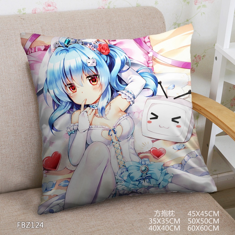 Beeping Anime 45x45cm(18x18inch) Square Anime Dakimakura Throw Pillow Cover