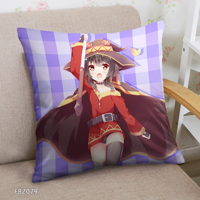 Blessing For A Better World Anime Universal 45x45cm(18x18inch) Square Anime Dakimakura Throw Pillow Cover