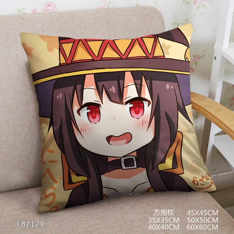 Blessings For A Better World Anime 45x45cm(18x18inch) Square Anime Dakimakura Throw Pillow Cover