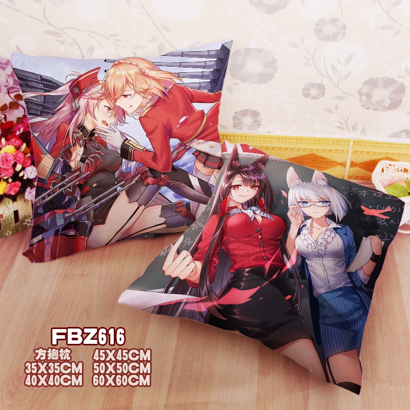 Blue Route Game Party 45x45cm(18x18inch) Square Anime Dakimakura Throw Pillow Cover