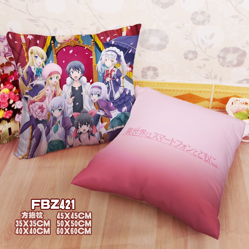Break Into The Other World With A Smart Phone Anime 45x45cm(18x18inch) Square Anime Dakimakura Throw Pillow Cover