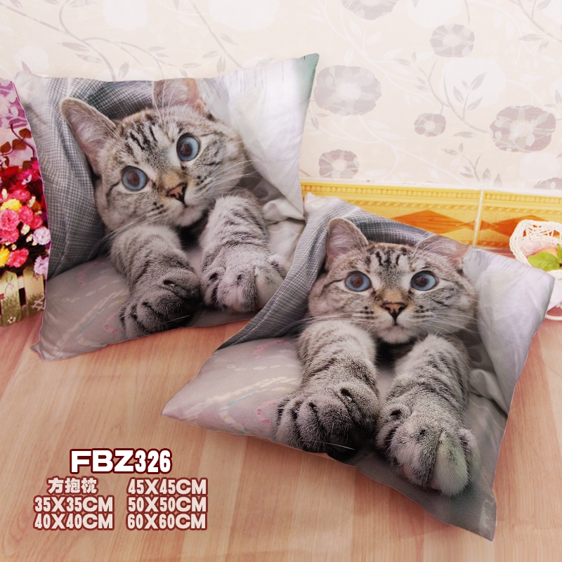 Cat Animal 45x45cm(18x18inch) Square Anime Dakimakura Throw Pillow Cover