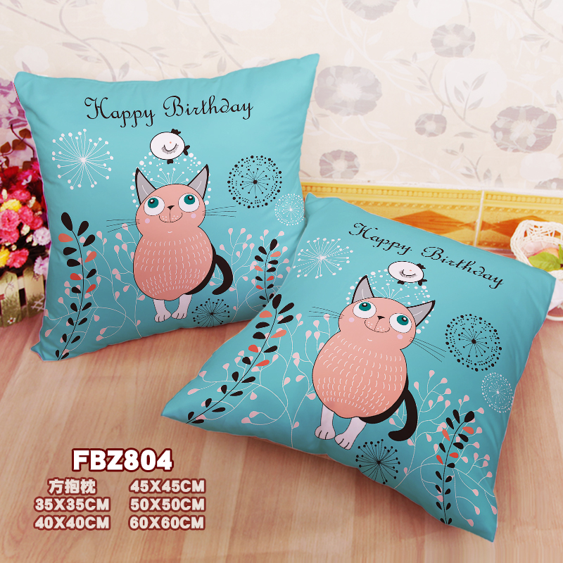 Cat-Animal 45x45cm(18x18inch) Square Anime Dakimakura Throw Pillow Cover