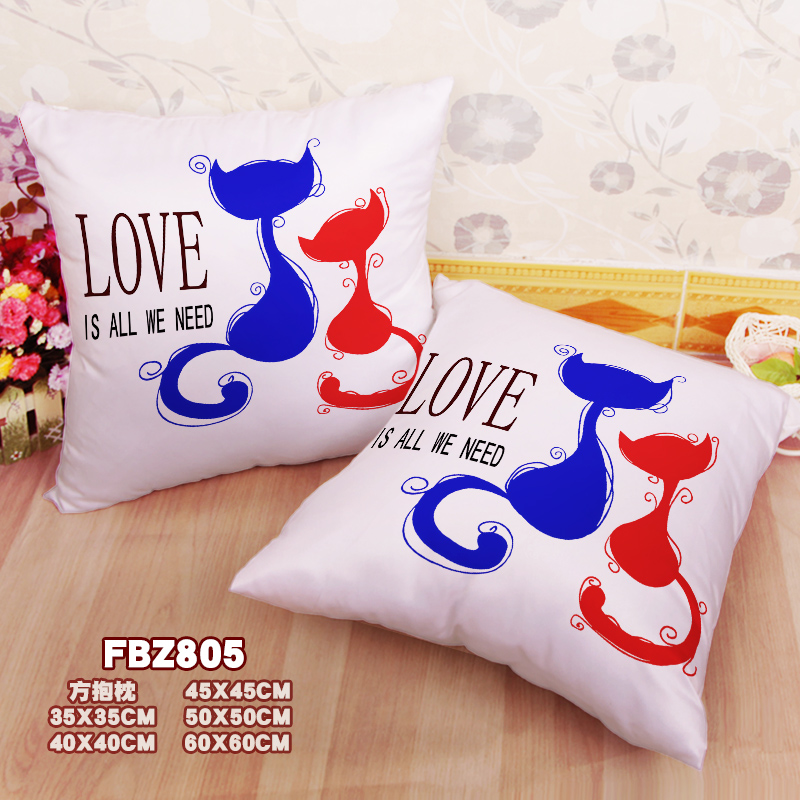 Cat-Animal 45x45cm(18x18inch) Square Anime Dakimakura Throw Pillow Cover