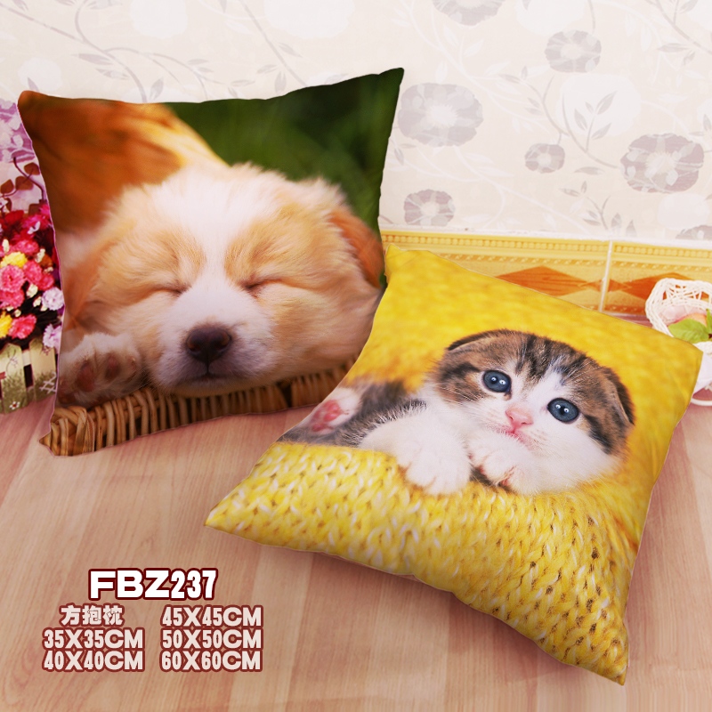 Cute Animals 45x45cm(18x18inch) Square Anime Dakimakura Throw Pillow Cover