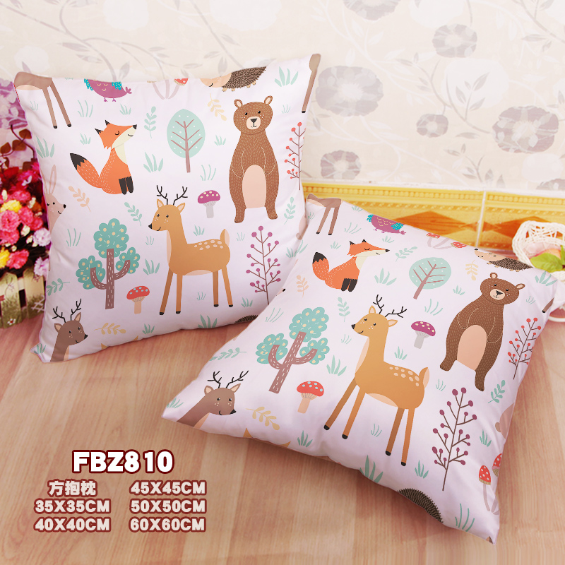 Deer-Animal 45x45cm(18x18inch) Square Anime Dakimakura Throw Pillow Cover