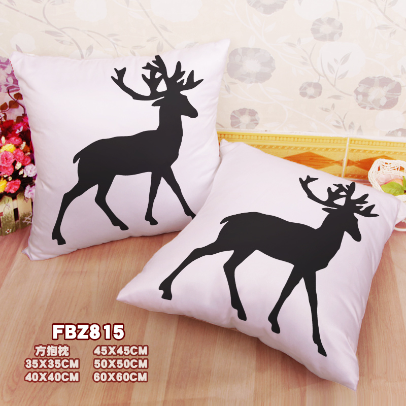 Elk-Animal 45x45cm(18x18inch) Square Anime Dakimakura Throw Pillow Cover