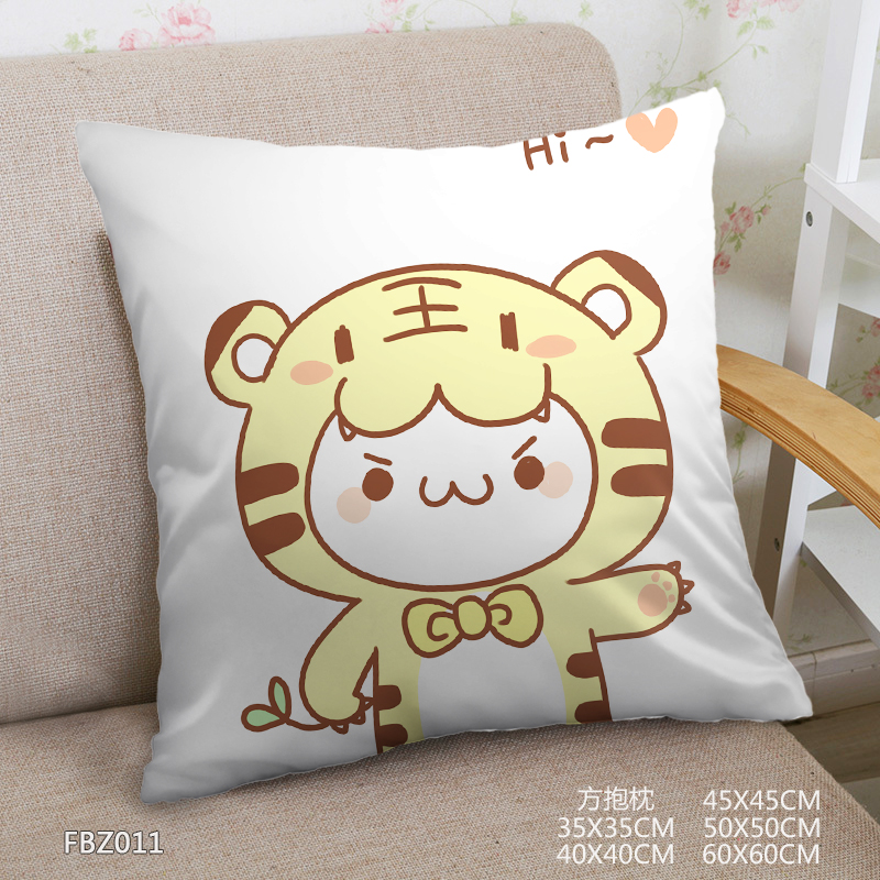 Face Characters Anime 45x45cm(18x18inch) Square Anime Dakimakura Throw Pillow Cover