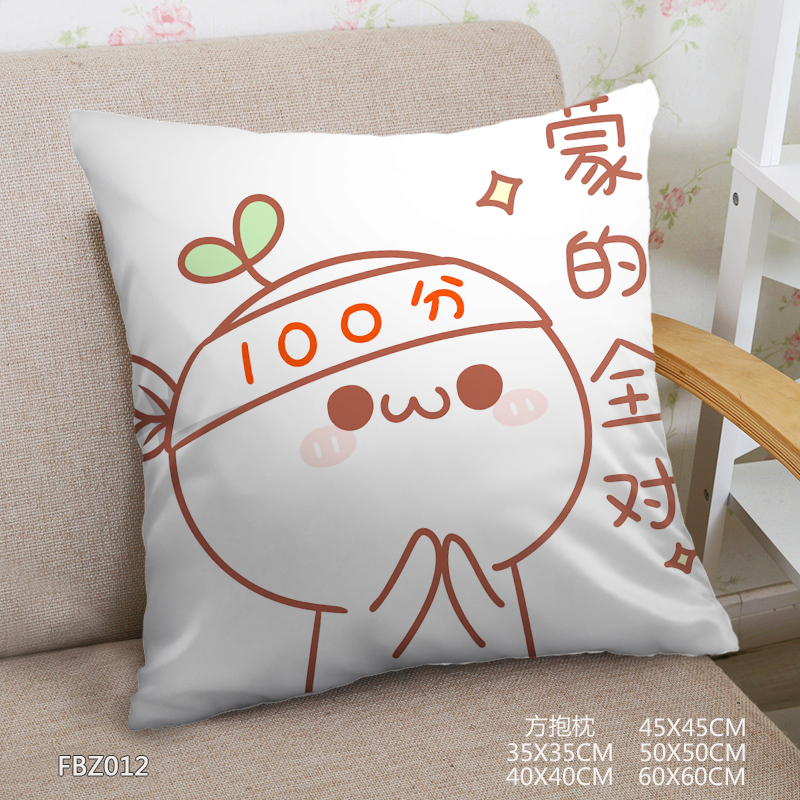 Face Characters Anime 45x45cm(18x18inch) Square Anime Dakimakura Throw Pillow Cover