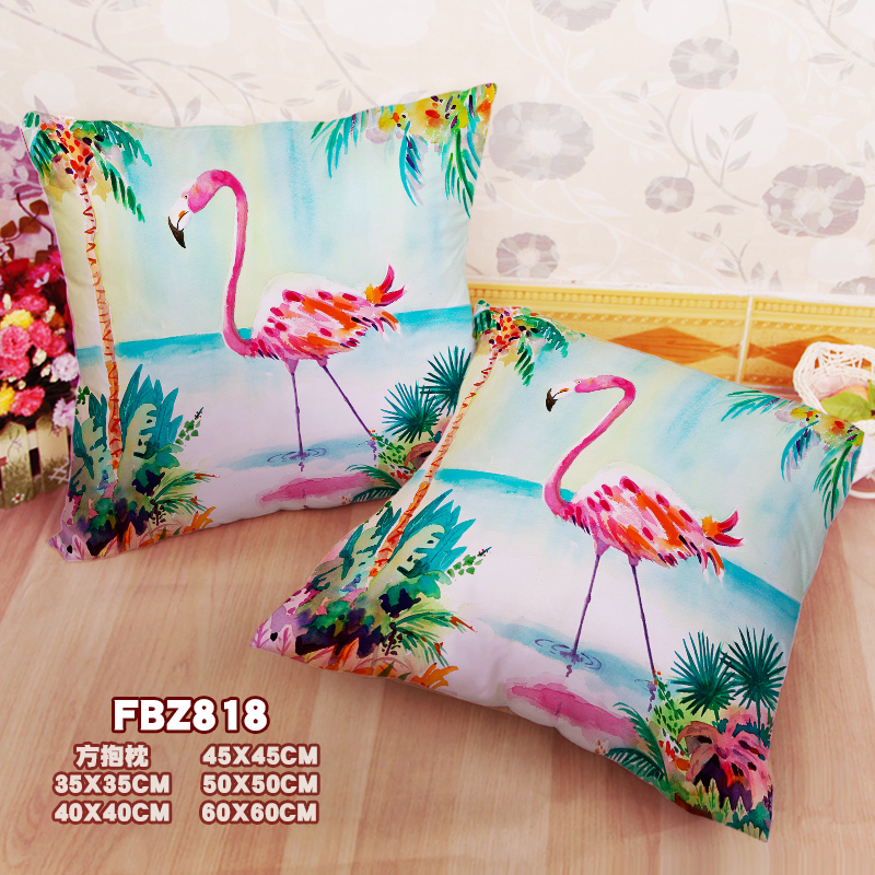 Flamingo-Animal 45x45cm(18x18inch) Square Anime Dakimakura Throw Pillow Cover